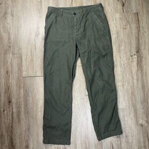 Eddie Bauer Womens OG-107 Military Pants Cotton Olive Green 8 32x28 Relaxed